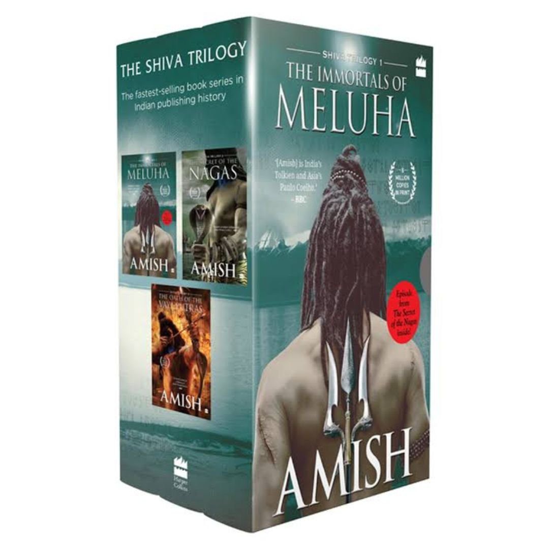 Shiva Triology Set of 3 books by Amish Tripathi: Vayuputras, Nagas, Meluha : Collection: Set of 3