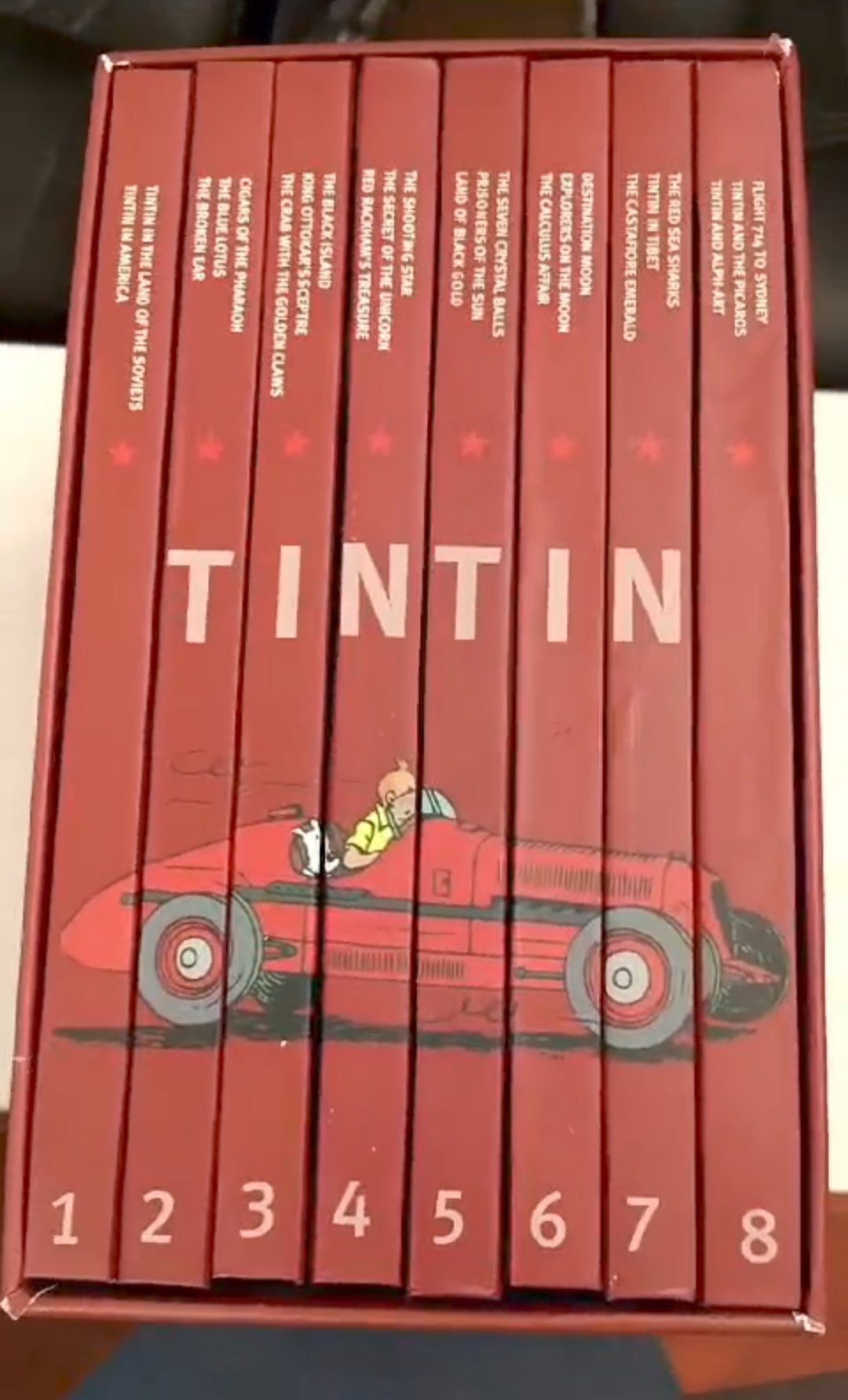 The Adventures of Tintin (8 books box set, Hardcover)