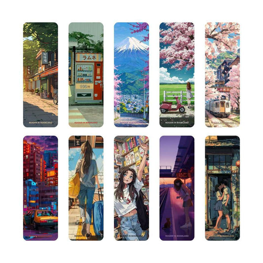 Japanese theme Bookmarks - 10 Different Designs