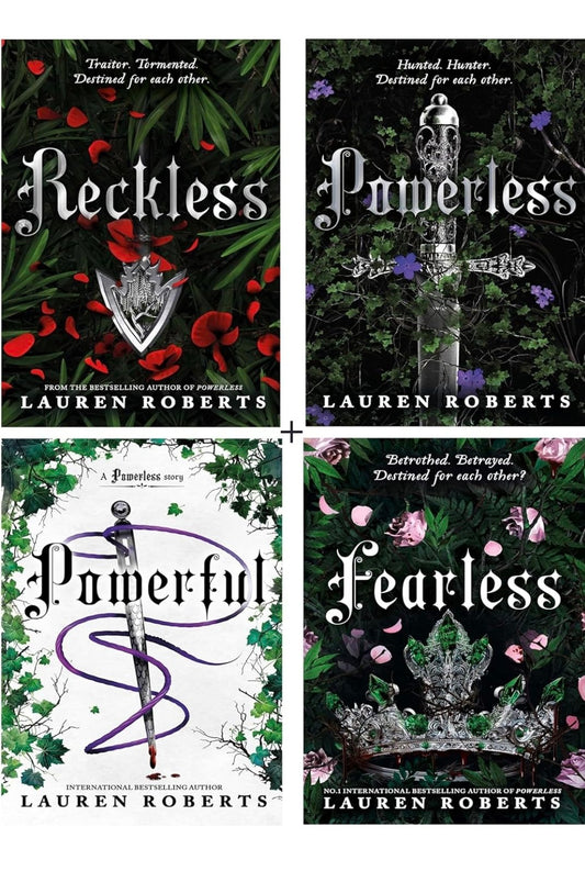 Powerless series by Lauren Roberts (Powerless + Reckless + Powerful + Fearless) Premium Quality