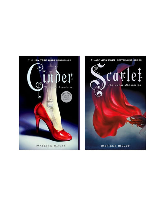The Lunar Chronicles Series by Marissa Meyer - Cinder &amp; Scarlet (2 Books Set) | Cash on Delivery | Free Bookmarks