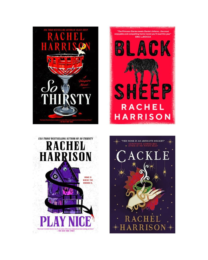 Rachel Harrison Horror &amp; Dark  Book Collection (4 Books): Black Sheep, Cackle, So Thirsty, Play Nice (Paperback)