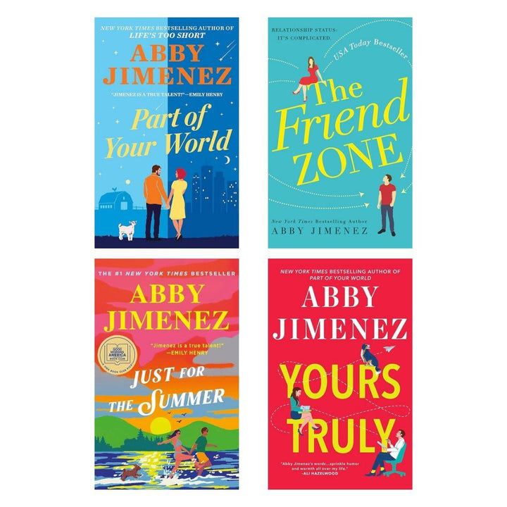 Abby Jimenez 4 Books Combo (Part of your World + The Friend Zone + Just for the summer + Yours Truly)