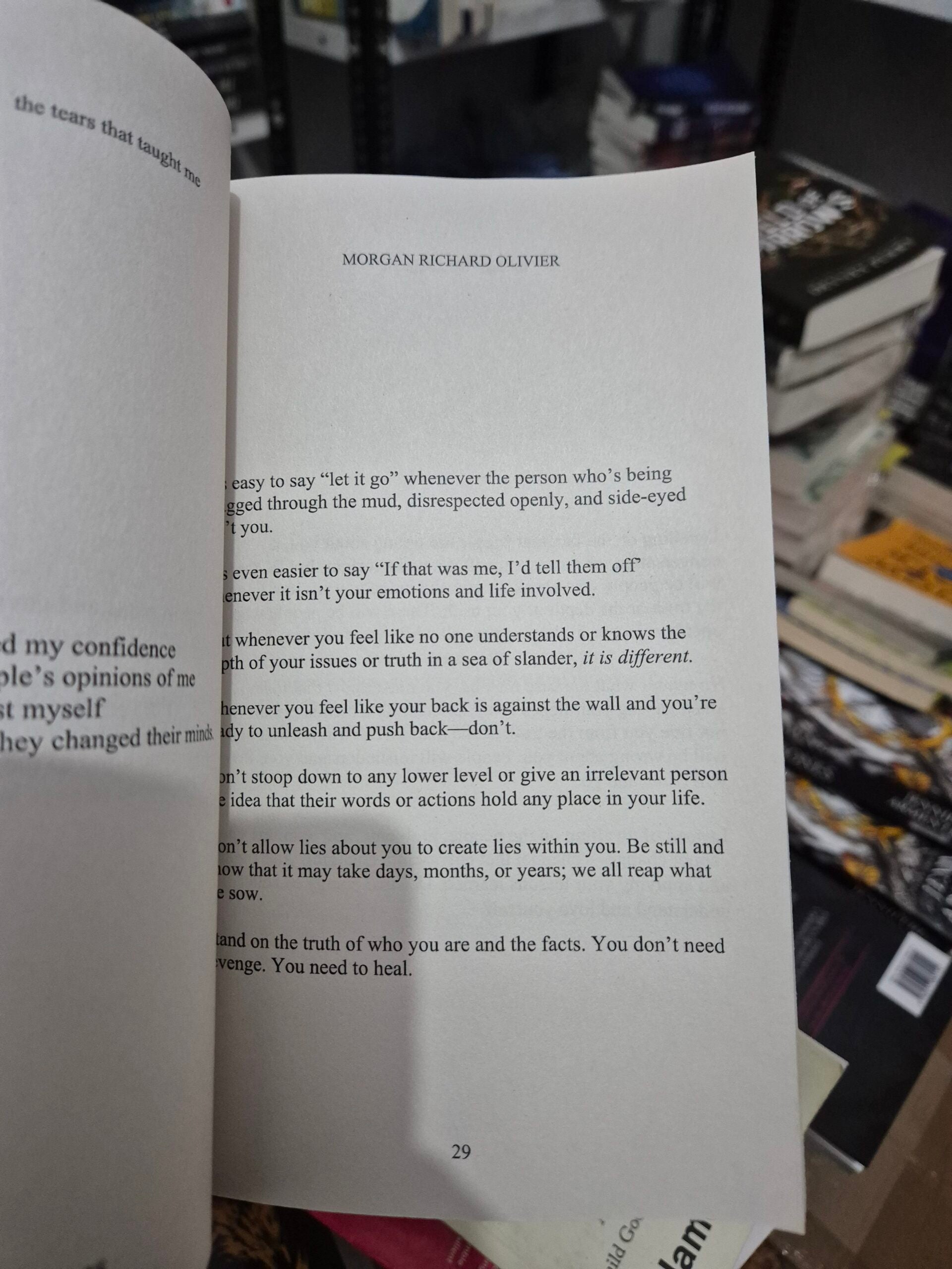The Tears That Taught Me by Morgan Richard Olivier – A Healing Journey Through Self-Discovery &amp; Resilience