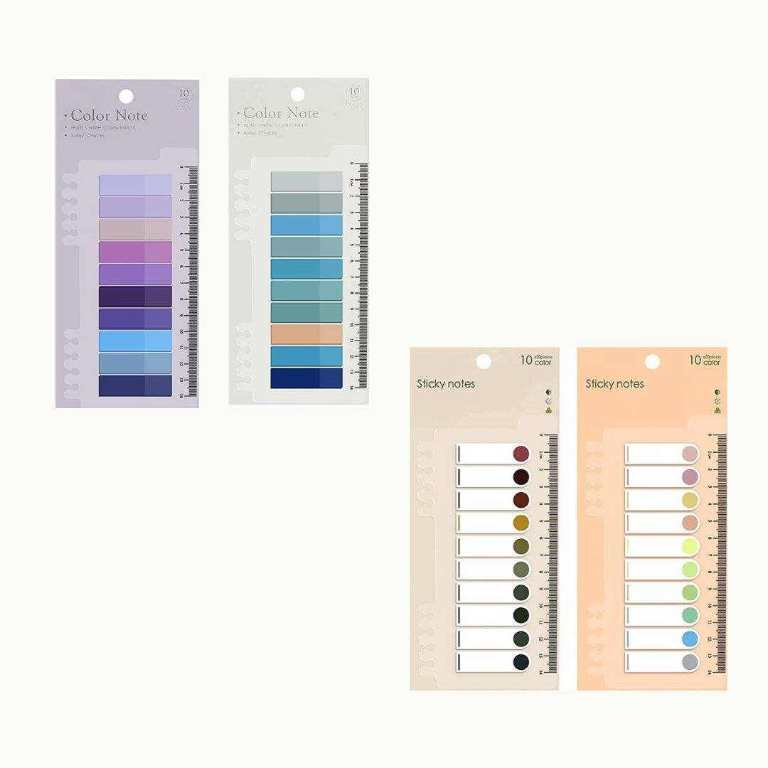 4 Pack - 2 Designs multi-coloured tabs - (400 Pcs)