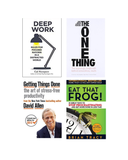 Ultimate Productivity Book Combo: Deep Work + The ONE Thing + Getting Things Done + Eat That Frog! | Productivity & Time Management Books Set