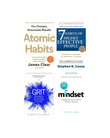 Ultimate Success & Mindset Book Combo (4 Books): Atomic Habits + The 7 Habits of Highly Effective People + Grit + Mindset | Personal Development Books Set