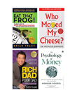 The Success & Wealth Mastery Combo – 4 Book Set - Eat That Frog! + Who Moved My Cheese? + Rich Dad Poor Dad + The Psychology of Money