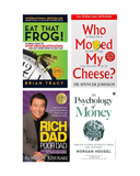 The Success & Wealth Mastery Combo – 4 Book Set - Eat That Frog! + Who Moved My Cheese? + Rich Dad Poor Dad + The Psychology of Money