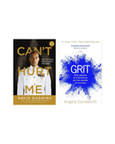 Can’t Hurt Me + Grit Book Set by David Goggins & Angela Duckworth | Motivation & Success Bundle