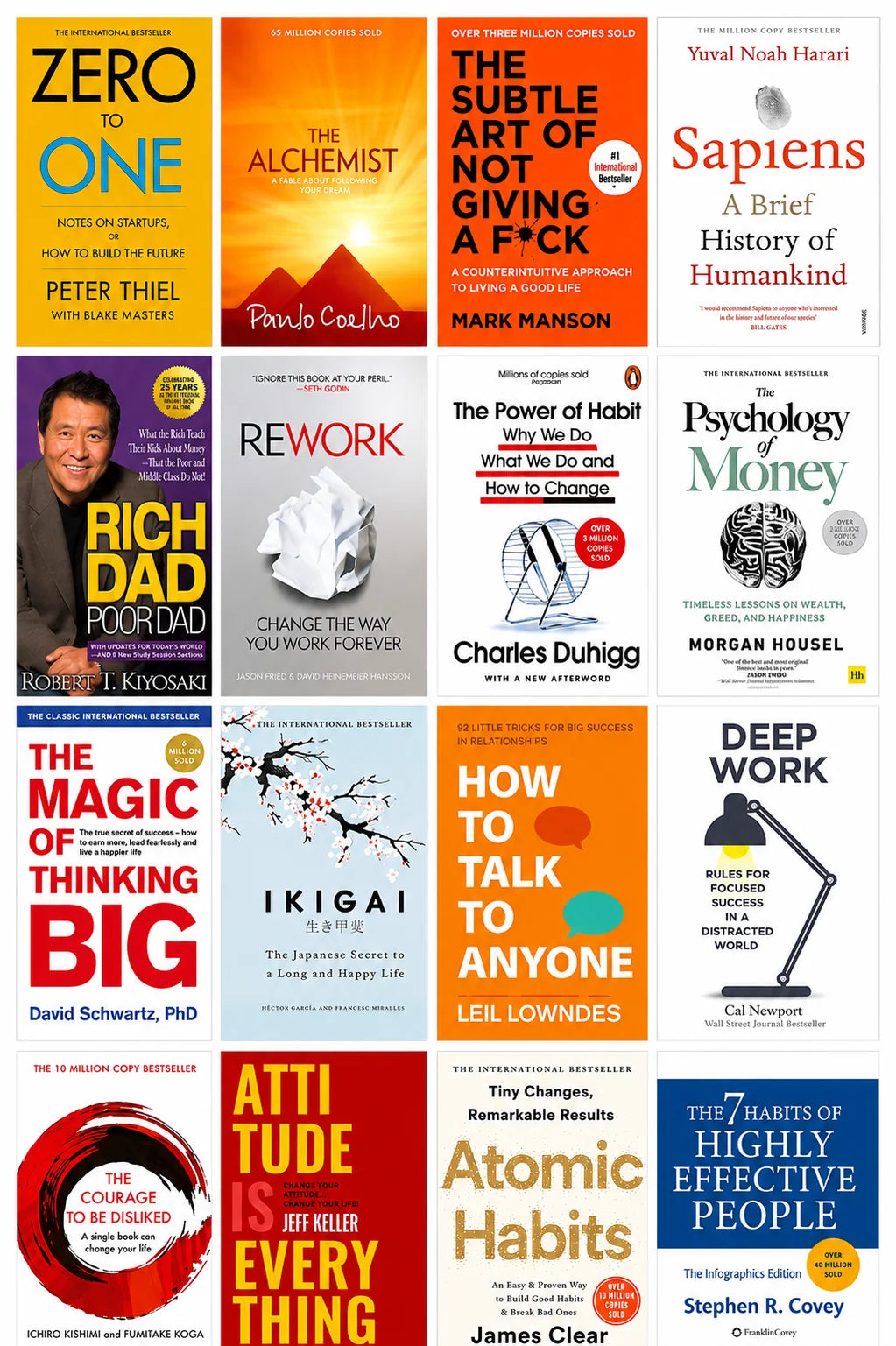 16-Book Personal Growth, Business & Success Combo