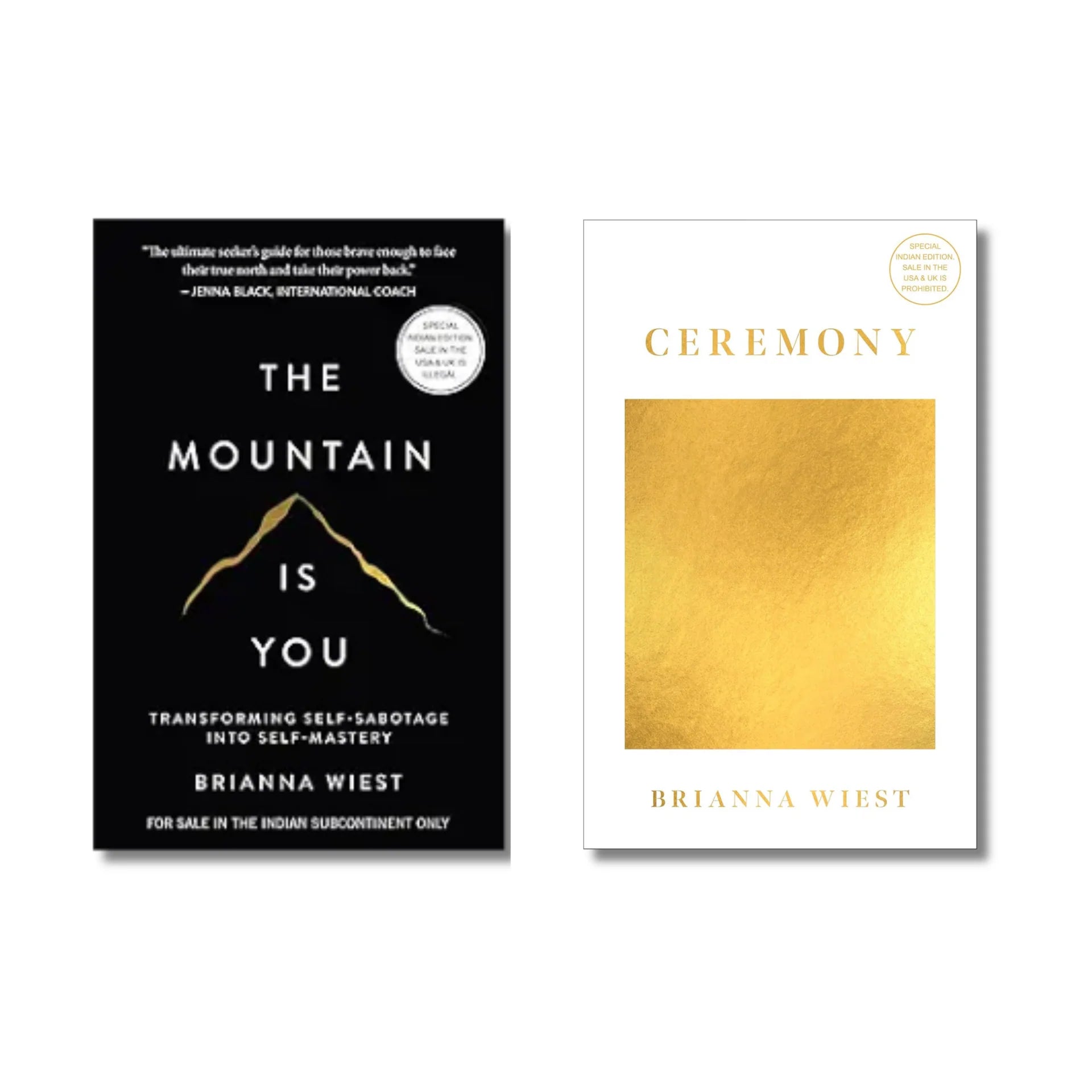 The Mountain Is You + Ceremony by Brianna Wiest – 2 Books Self-Growth Combo