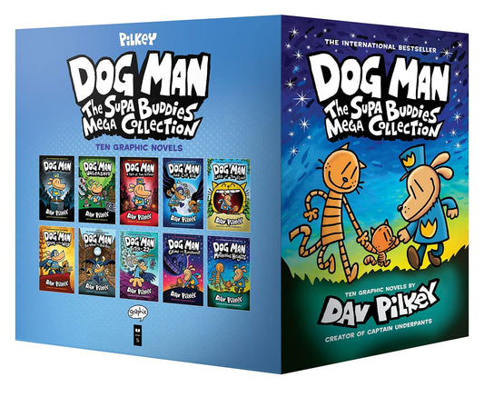 The Supa Buddies Mega Collection (Dog Man #1-10 Boxed Set, Hardcover)